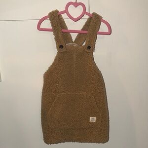 Art Class Brown Fuzzy Kids Casual Dress